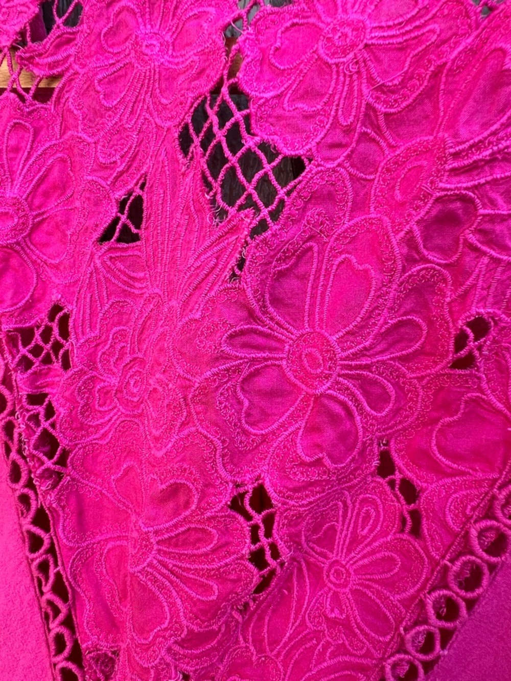 Anthropologie Hot Pink Lace-Back Sleeveless Camisole size S - Picture 9 of 10